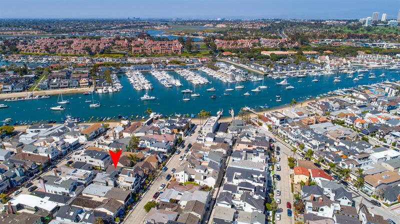 Aerial View Balboa Island