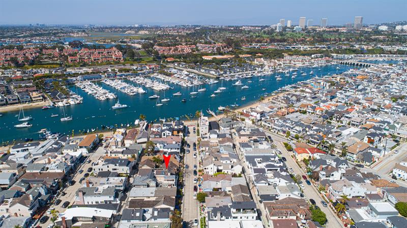 Aerial View Balboa Island