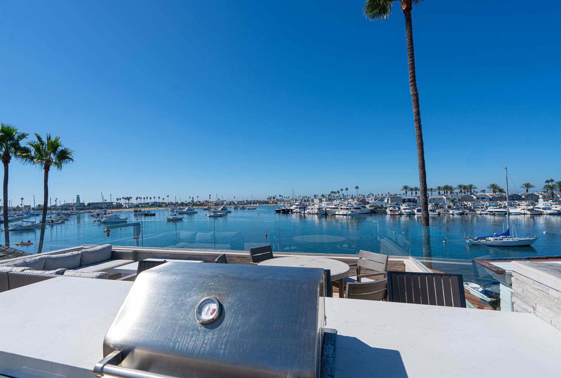 Upstairs open patio barbeque