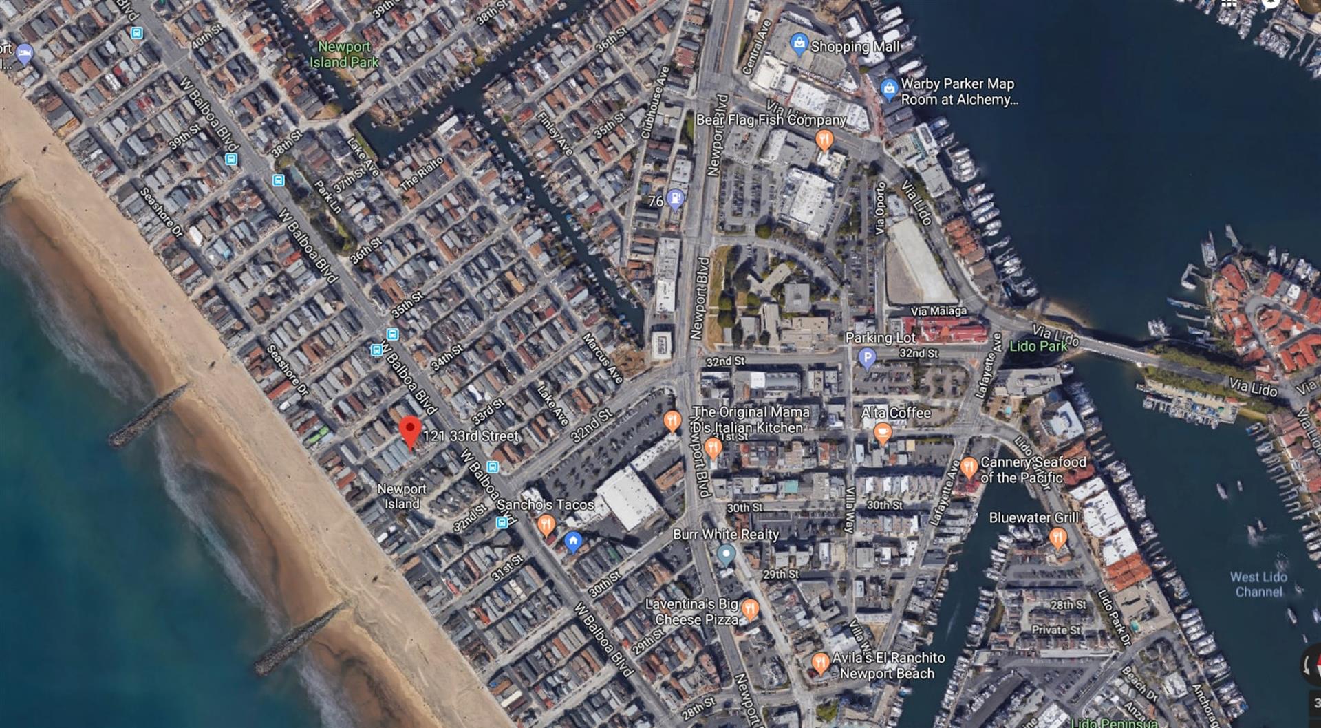 Aerial Map with house pinpoint