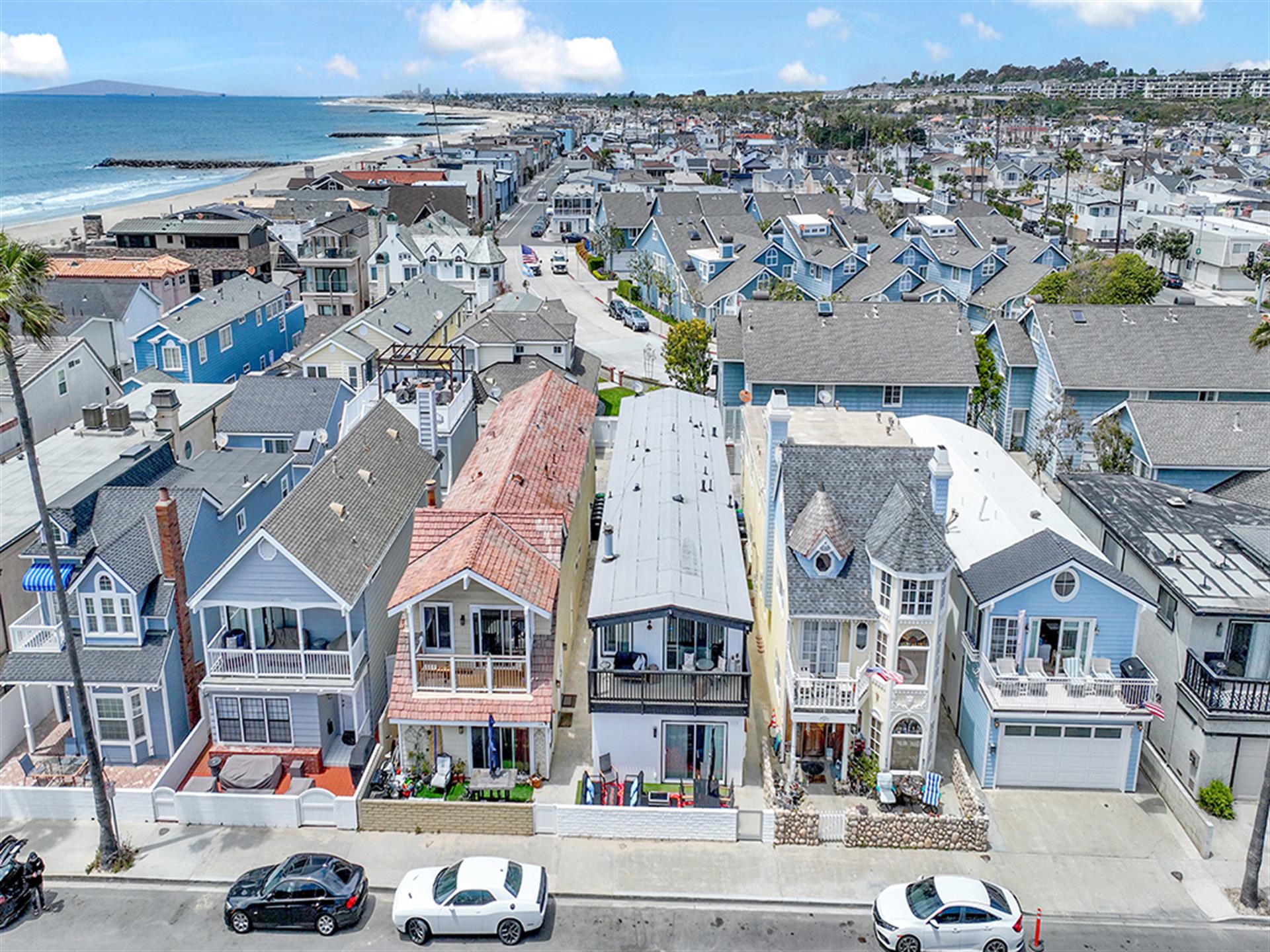 Aerial view of home from street