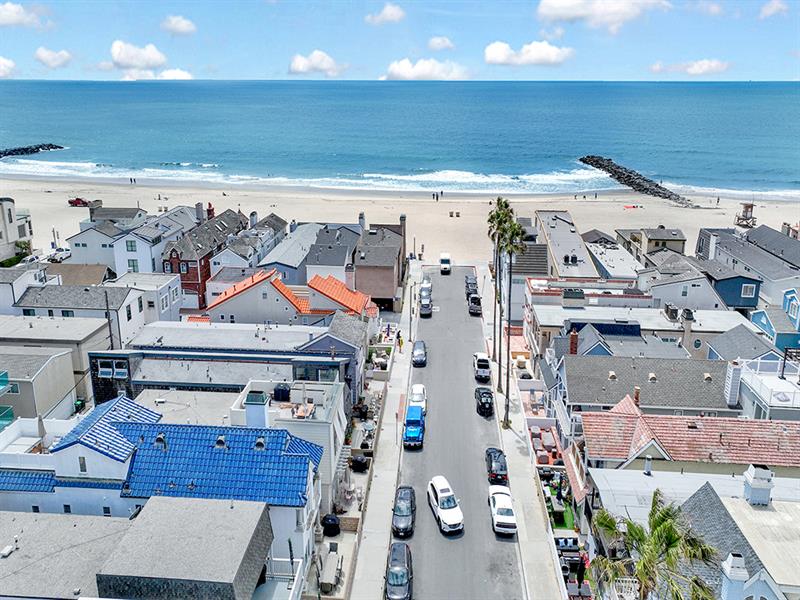 Aerial view of street