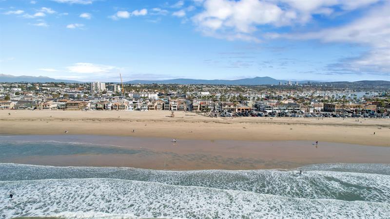 Aerial view with beach