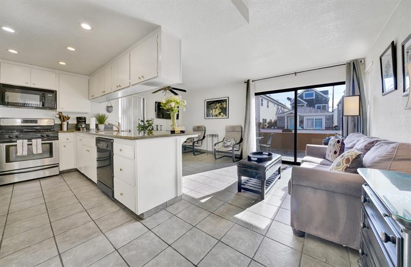 Living Area and Kitchen