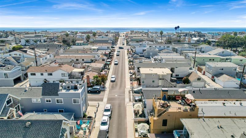 Aerial view of street