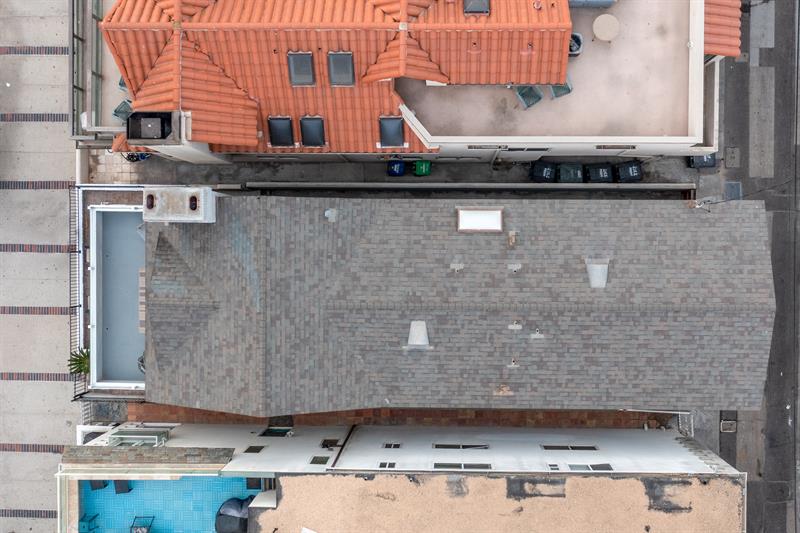 Aerial view above home