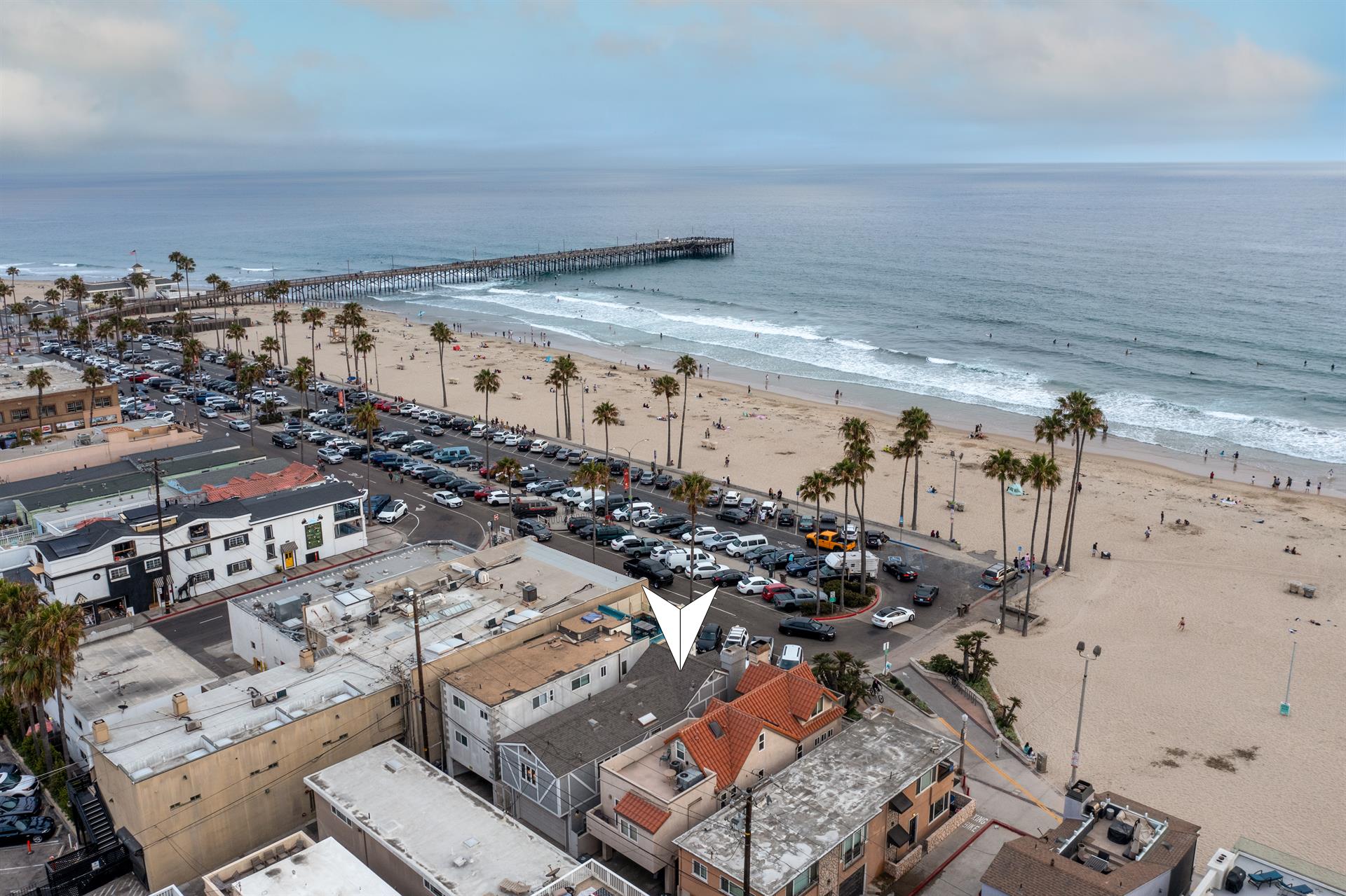 Aerial View of the area with home pinpoint