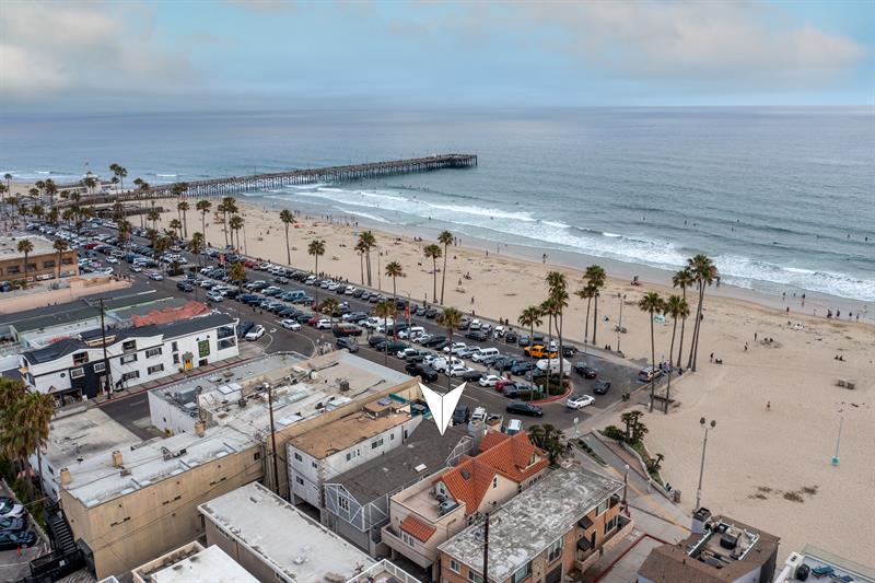 Aerial View of the area with home pinpoint