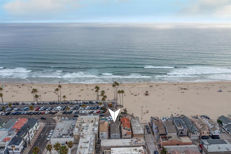 Aerial View of the area with home pinpoint