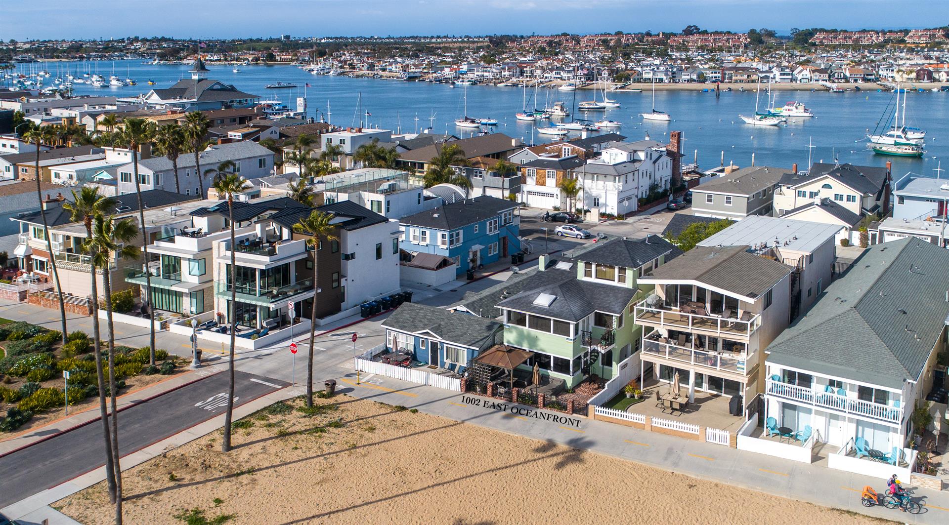 Aerial view from the beach