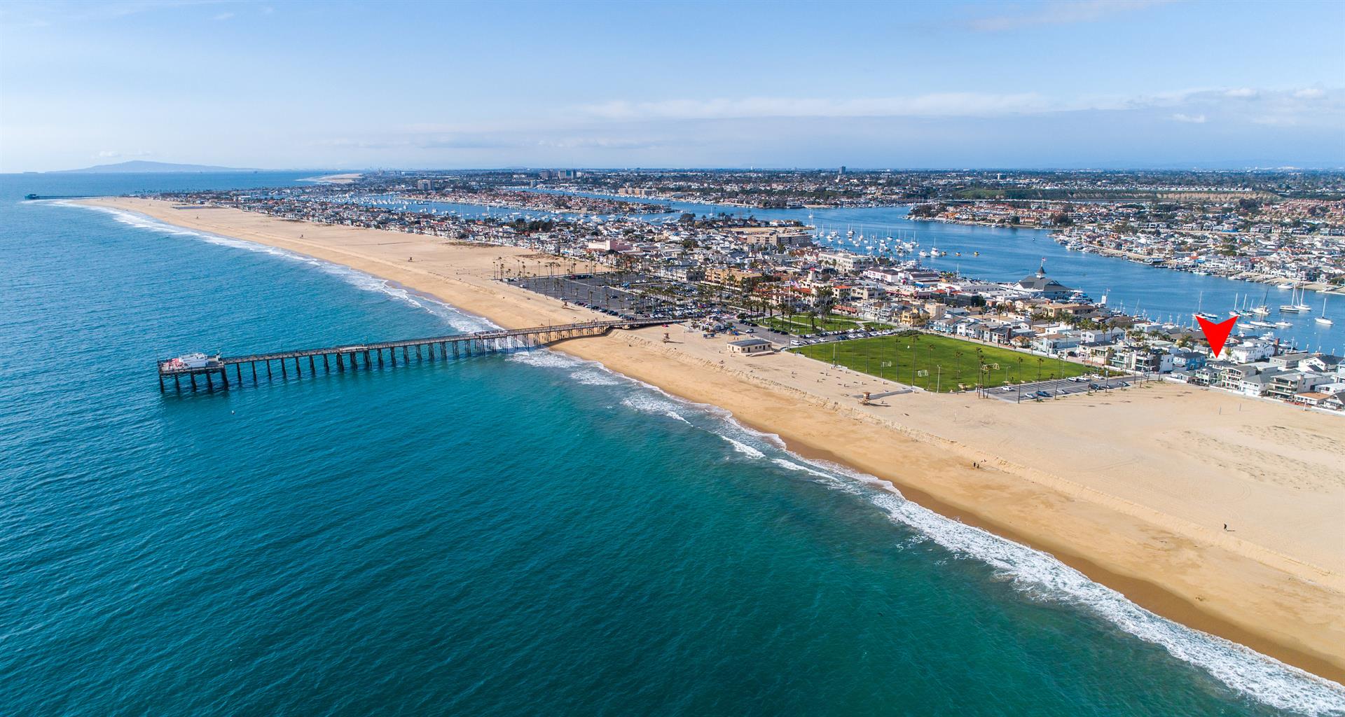 Beach view aerial