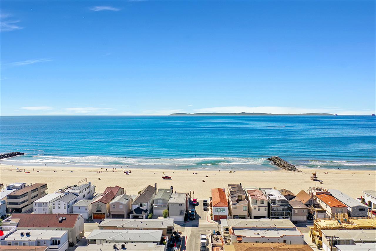 Aerial view of the beach