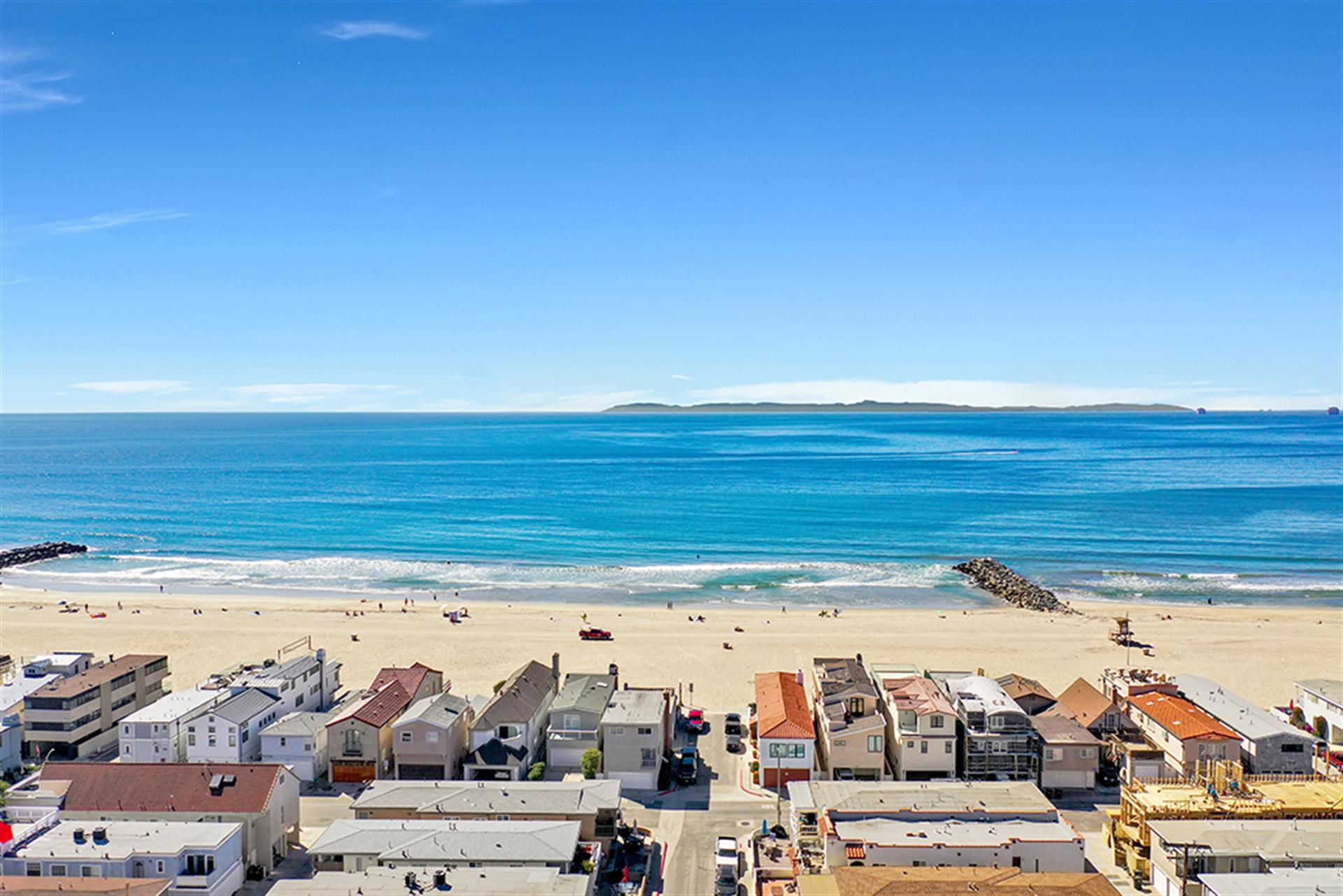 Aerial view of the beach