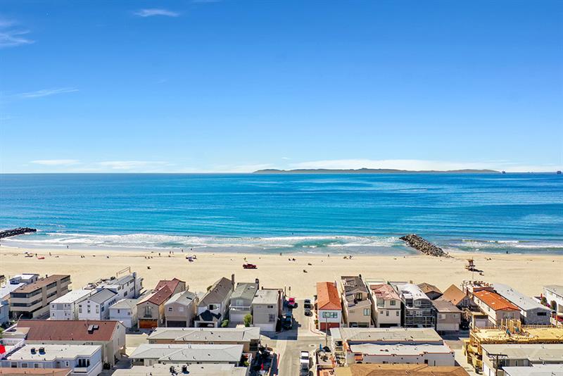 Aerial view of the beach