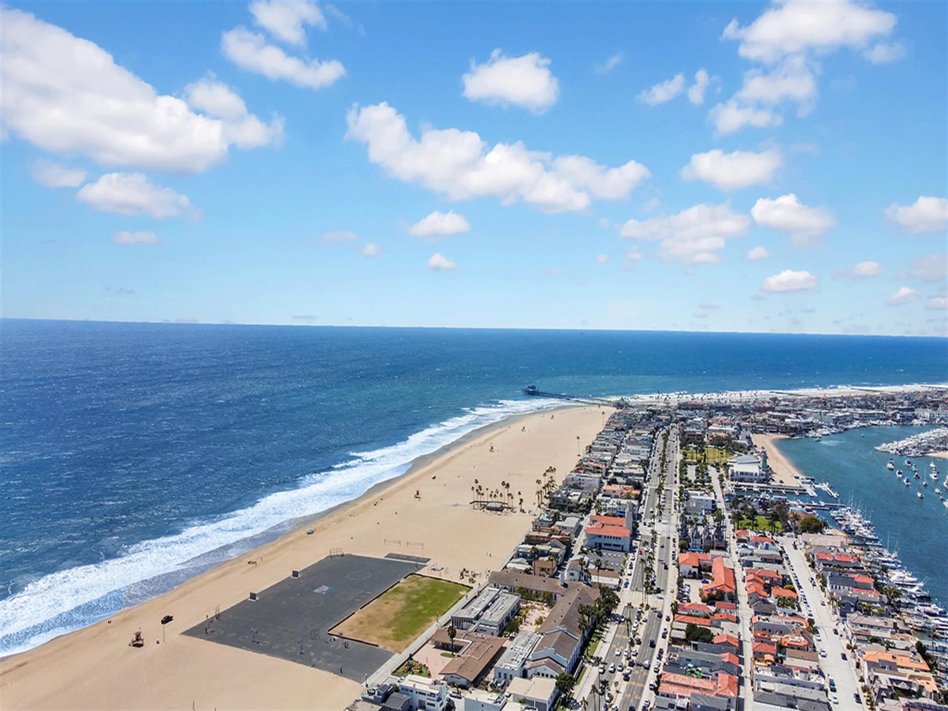 Aerial view of beach area