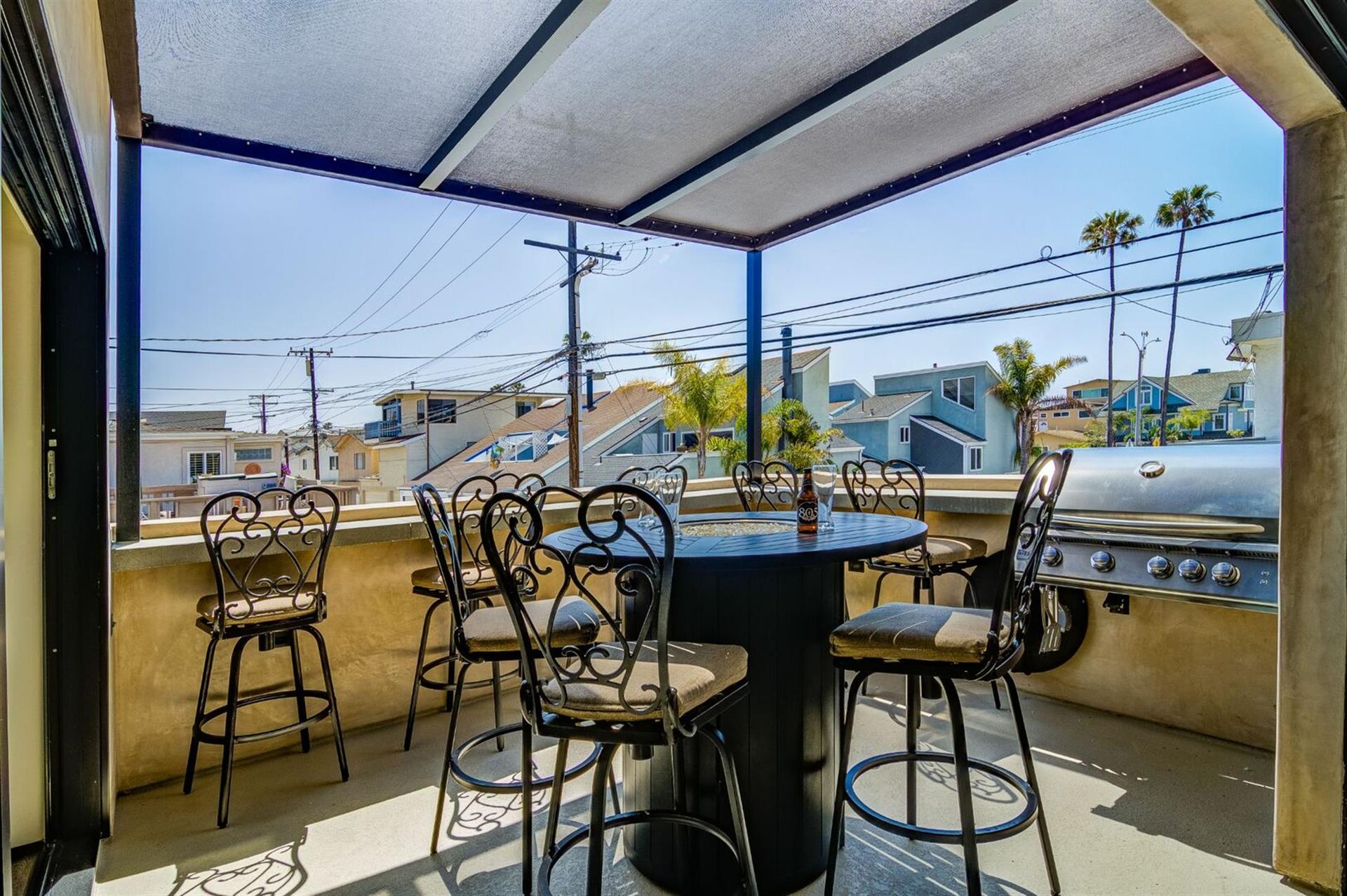 Covered deck seating