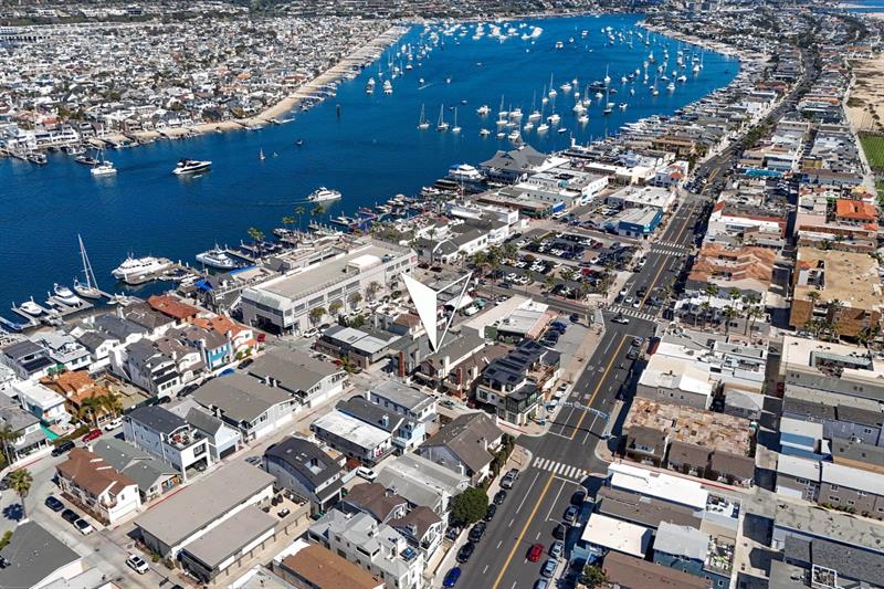 Aerial view of the area with home pin