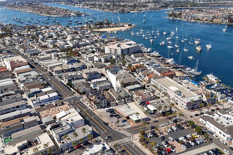 Aerial view of the area with home pin