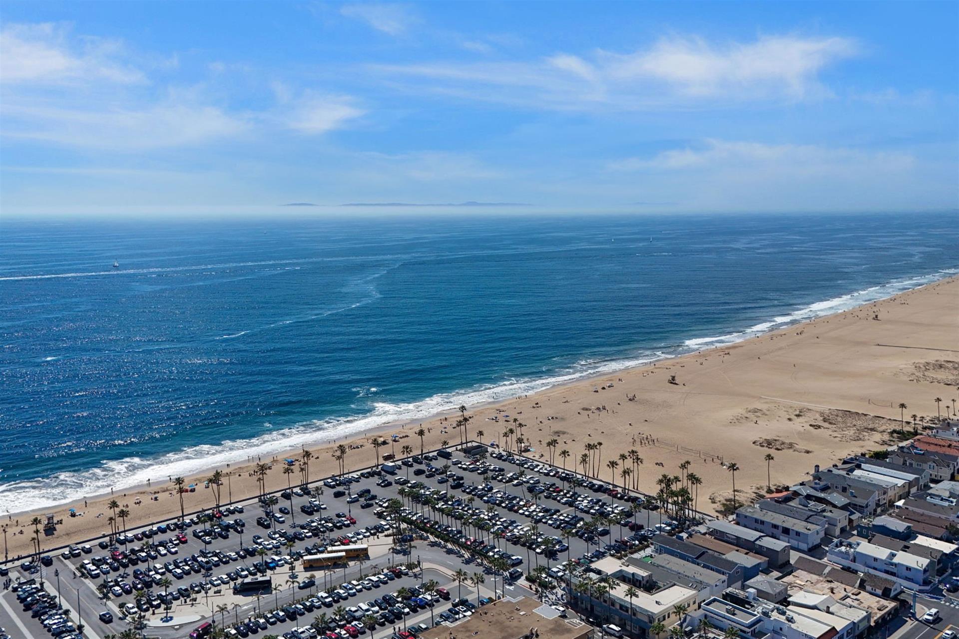 Aerial view of the beach