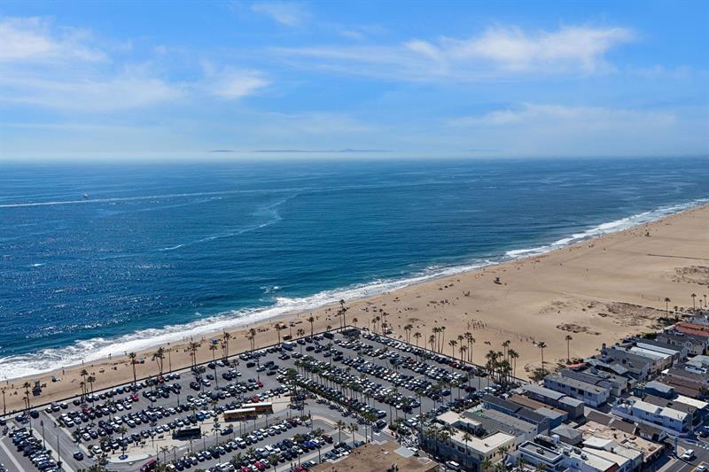 Aerial view of the beach