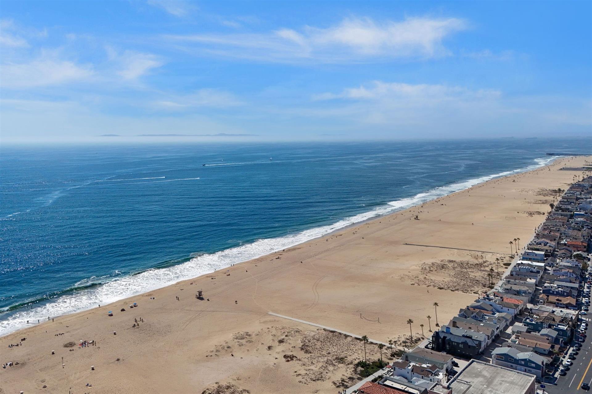 Aerial view of the beach