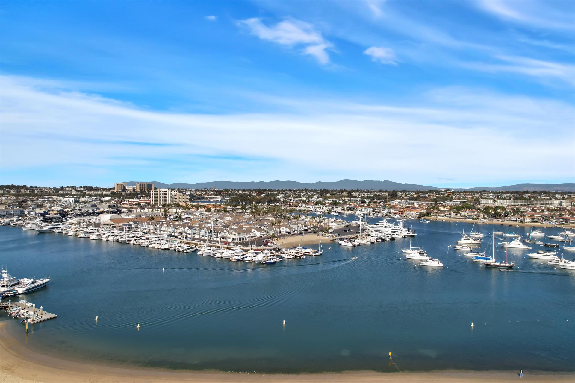 Aerial view of the bay
