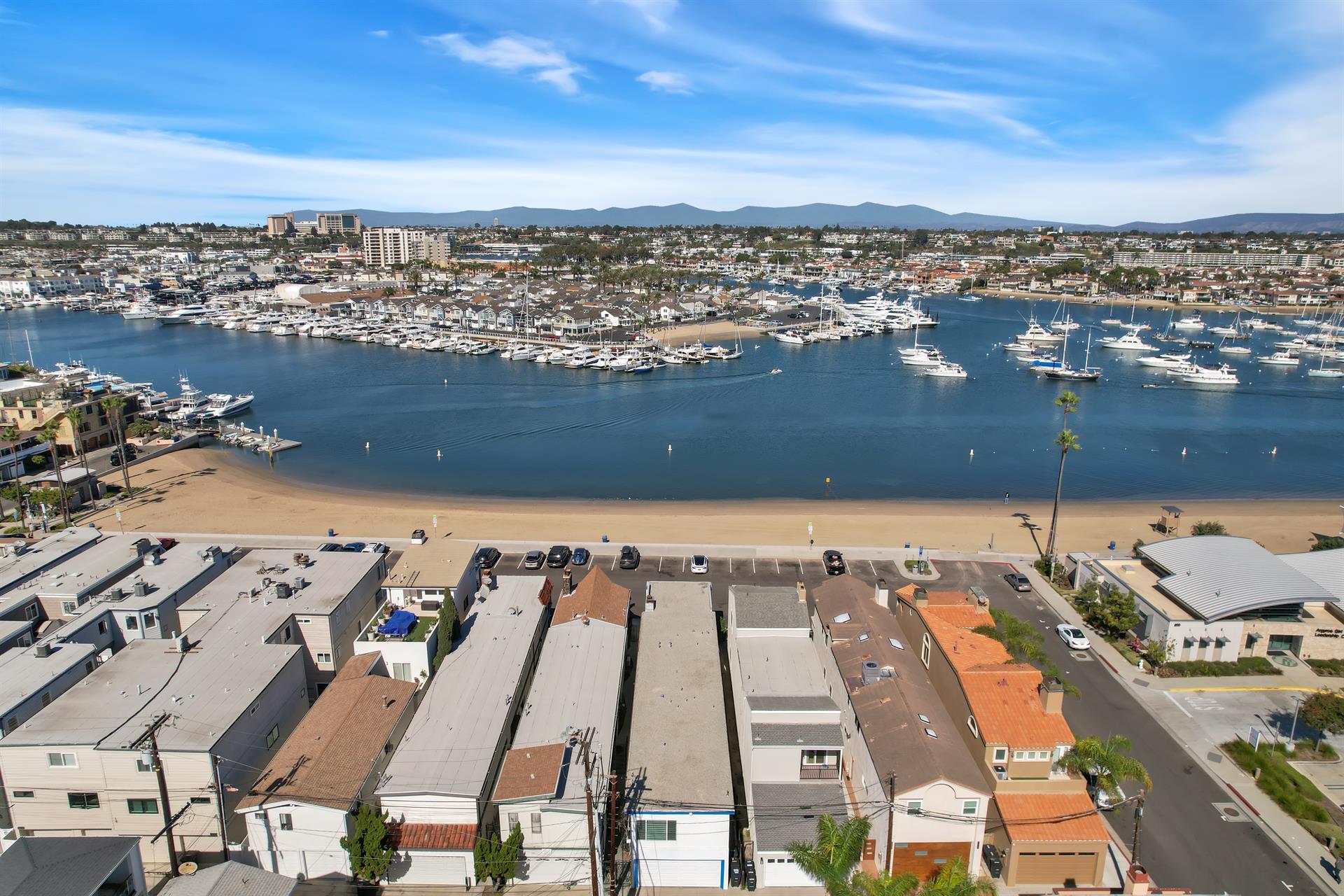 Aerial view of the bay  home