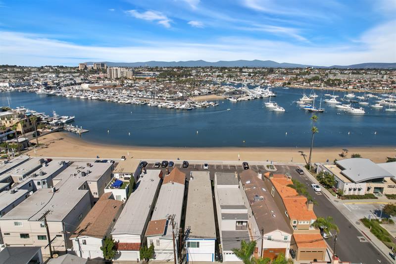 Aerial view of the bay  home