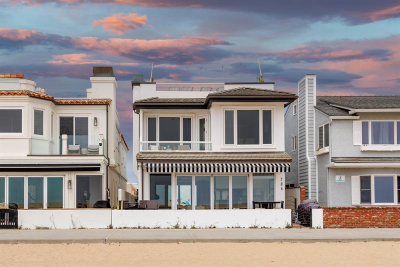 Front of home from the beach