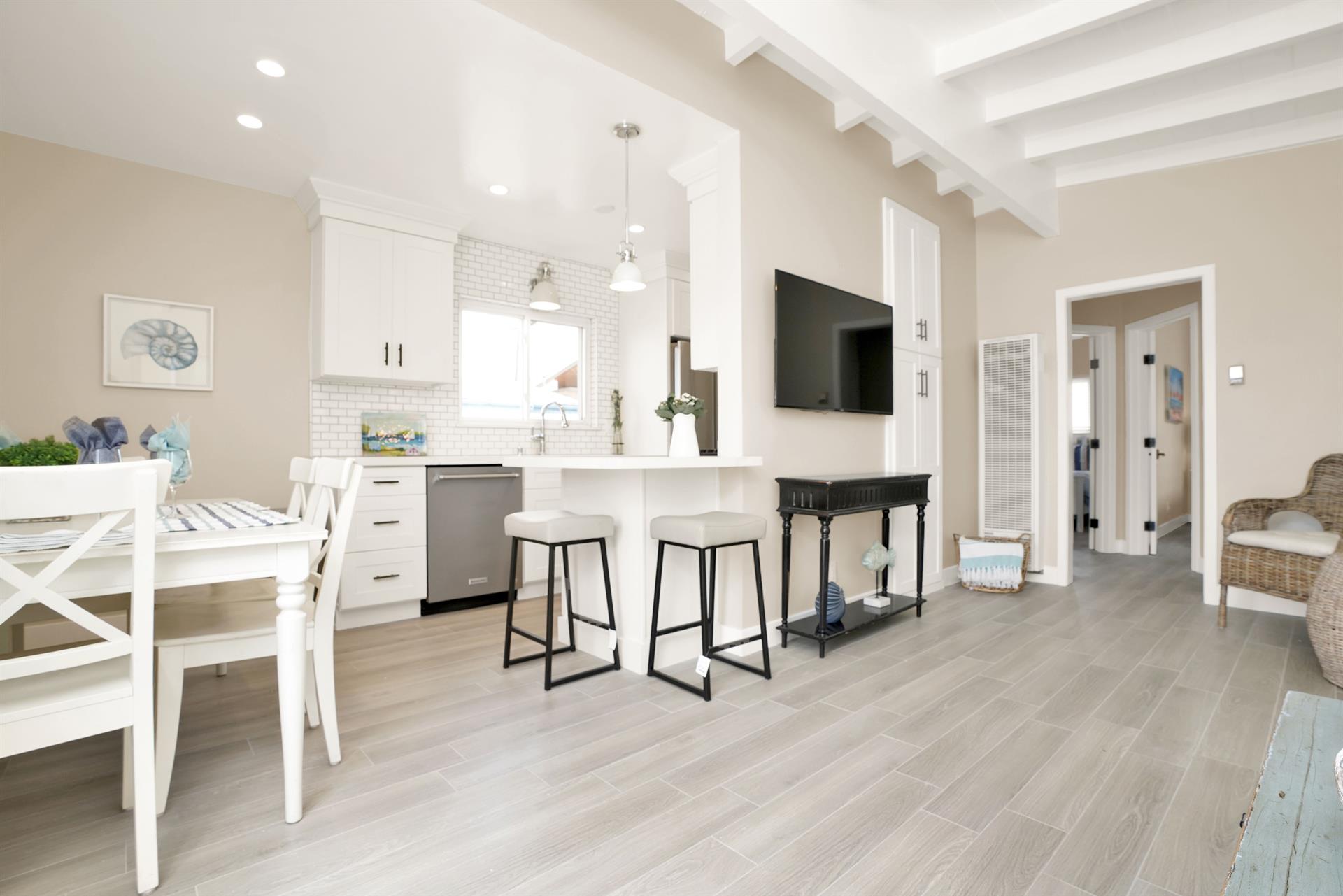 Living, Dining and Kitchen