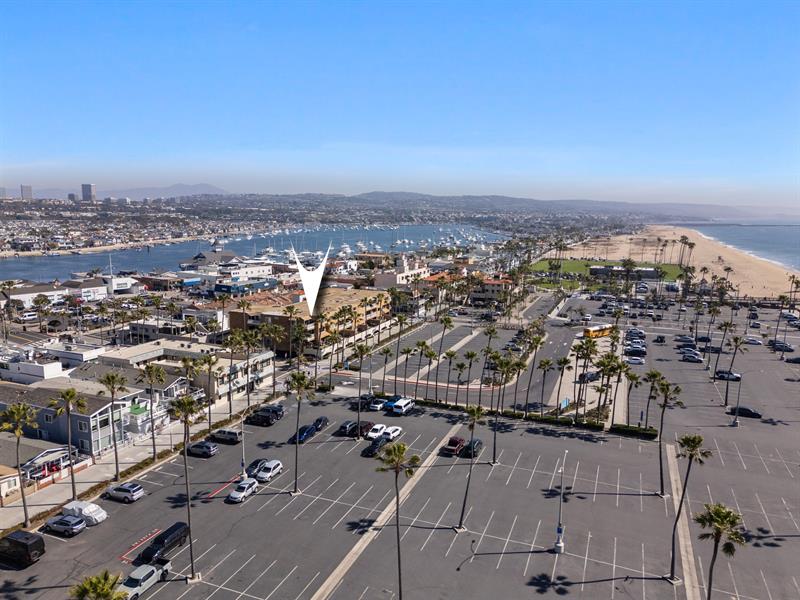 Aerial image of building with unit pinpoint