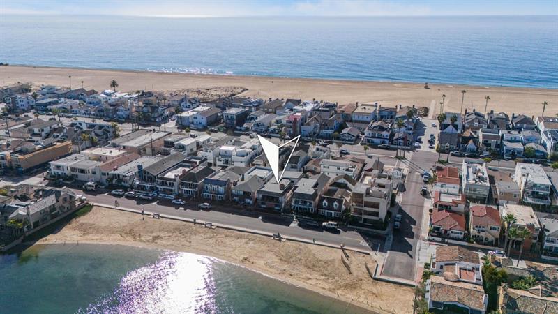 Aerial view with map pinpoint