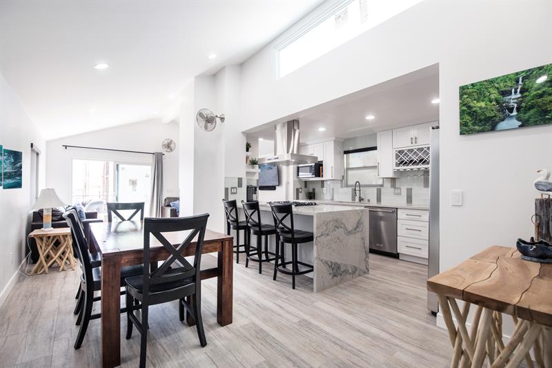 Unit B Dining Room and Kitchen