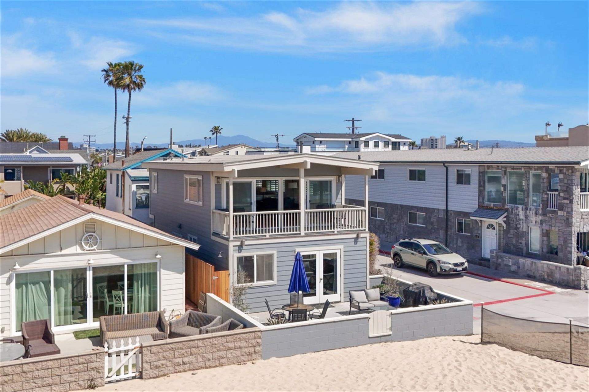Beach view front of home