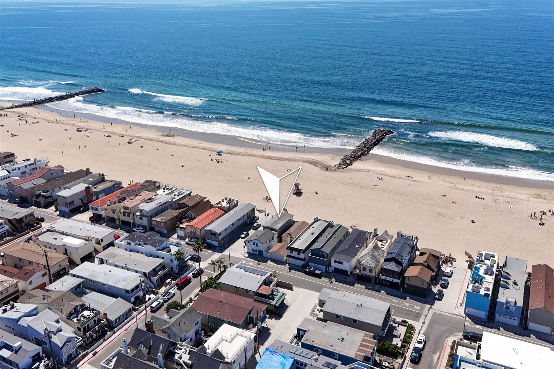 Aerial image of the area with pin on the home