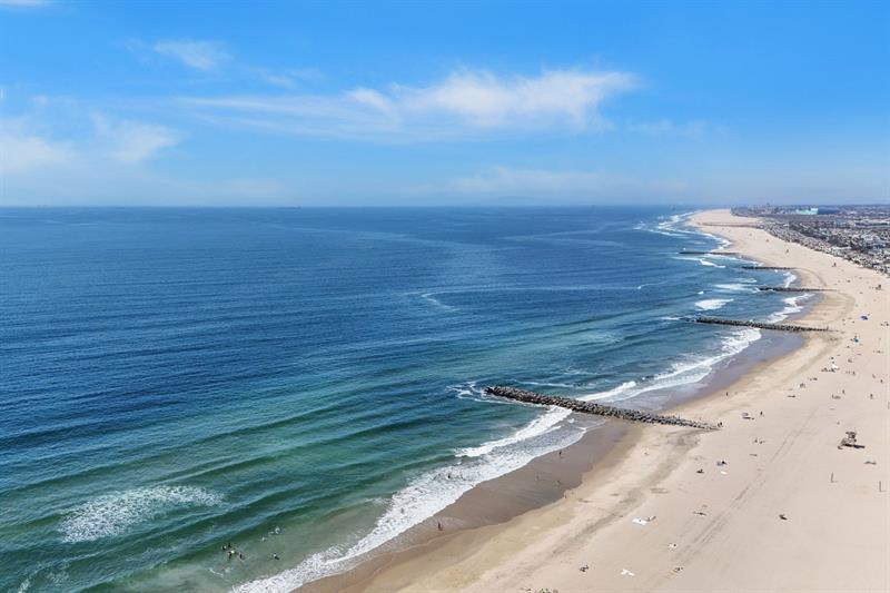 Aerial view of the beach