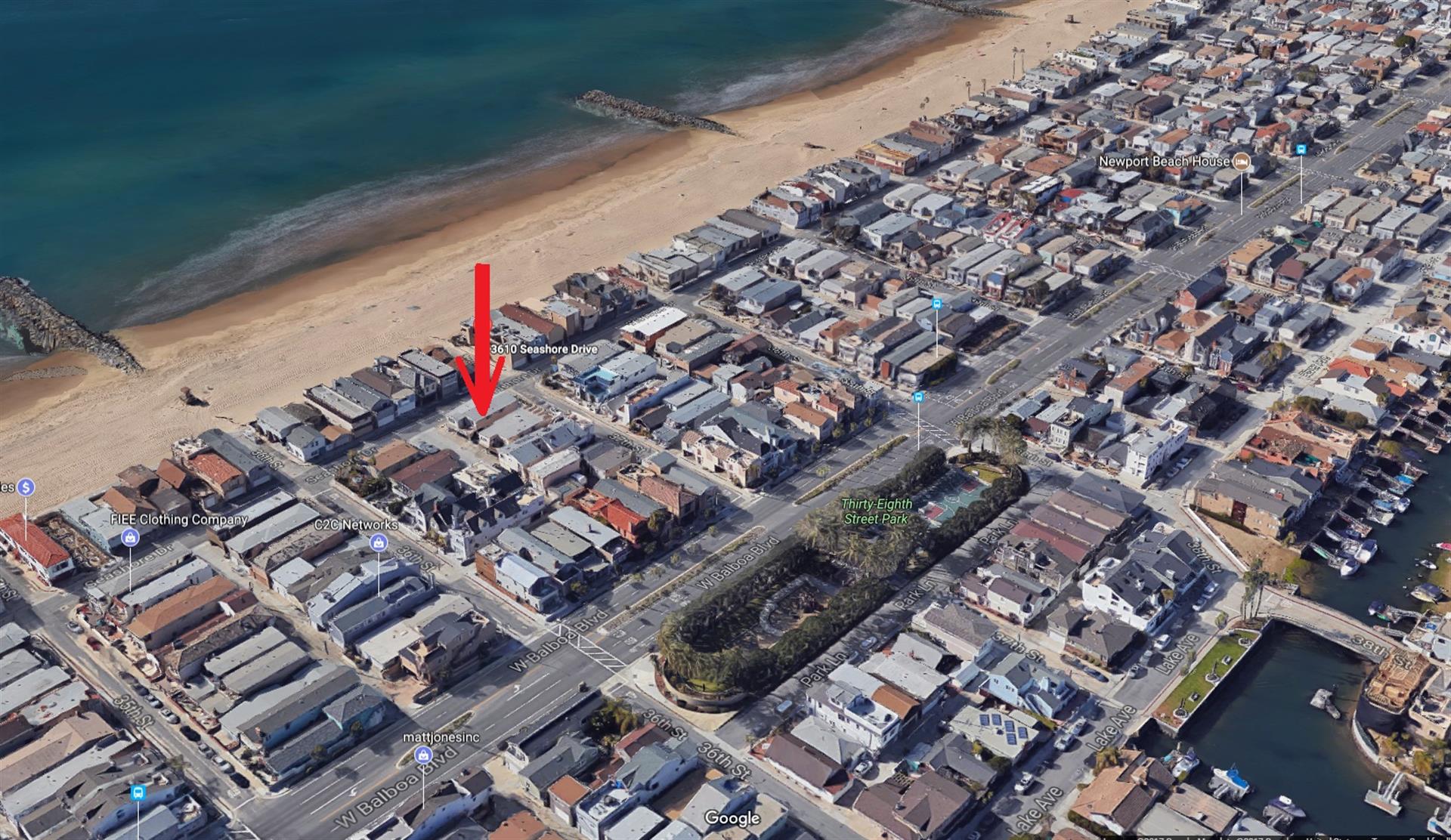 Map with house pinpoint location