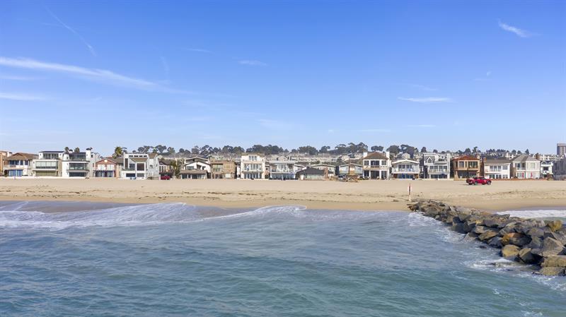 Aerial view from the ocean