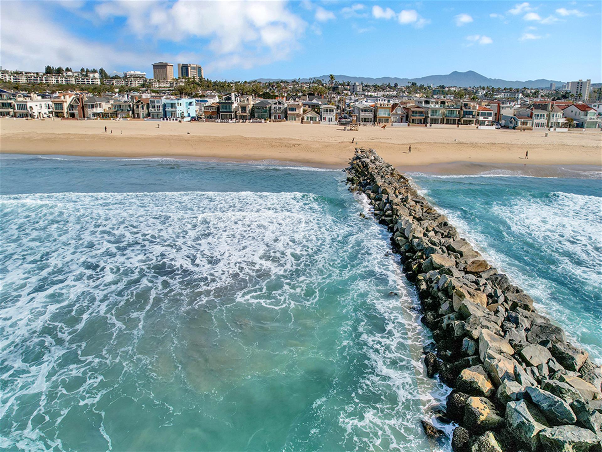 Aerial view from the jetty