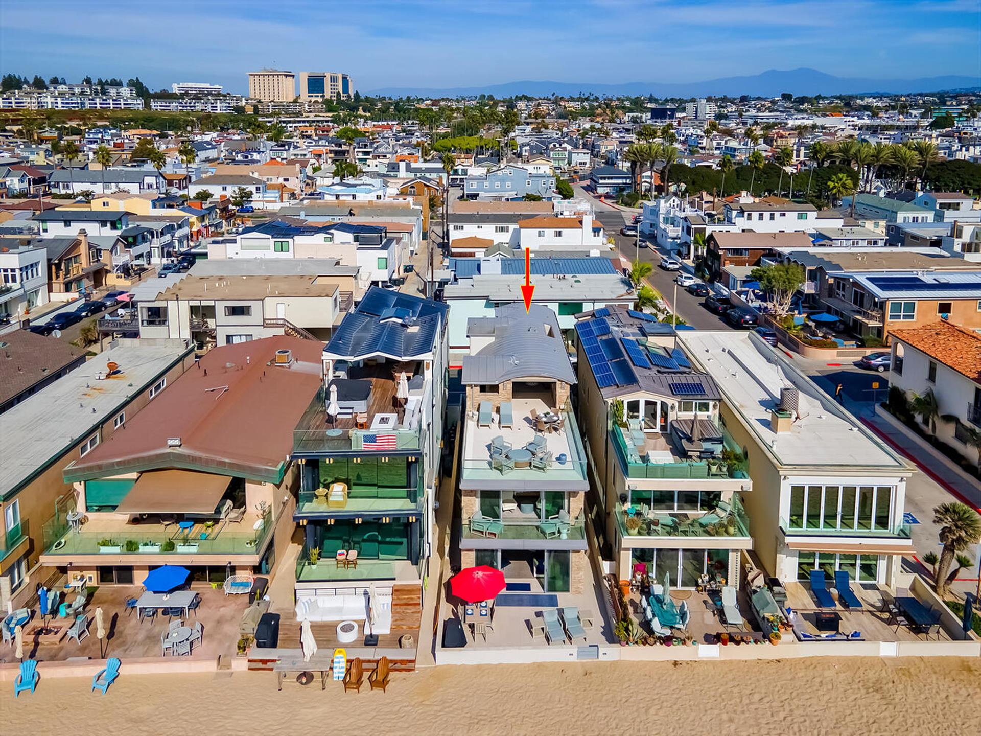 Aerial view of the home