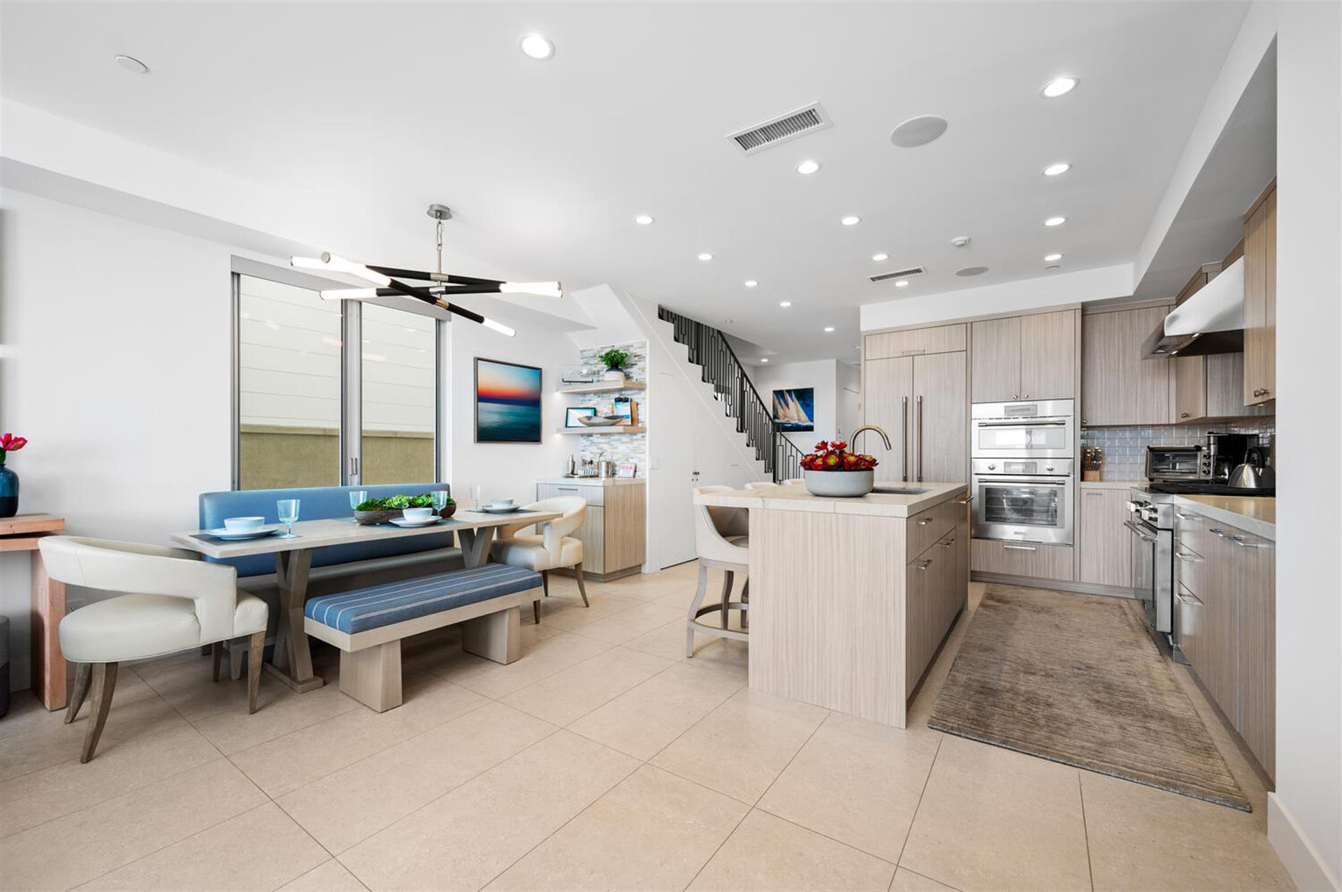 Dining area and kitchen