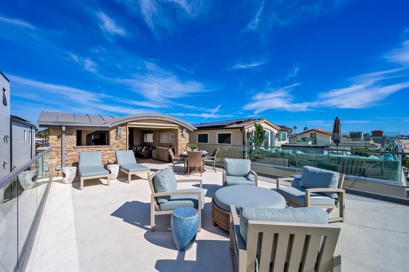 Rooftop patio seating