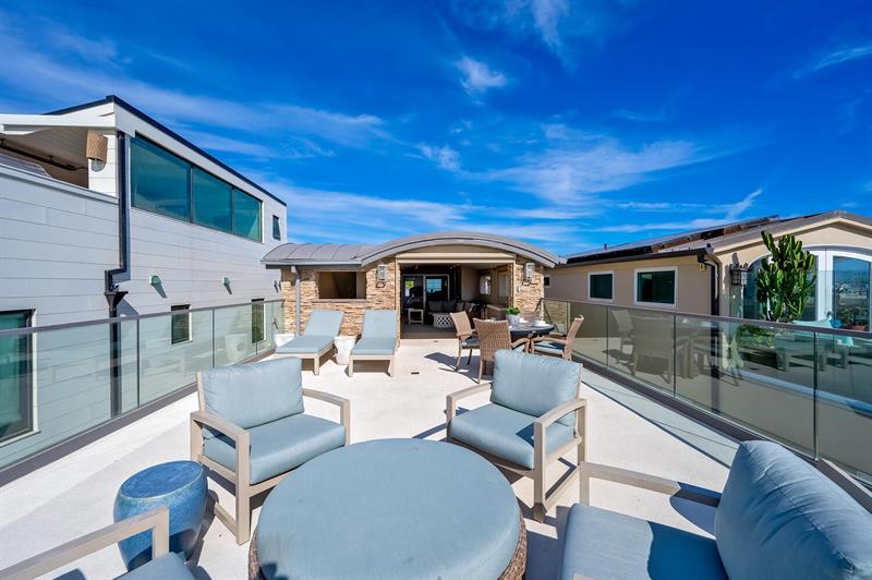 Rooftop patio seating