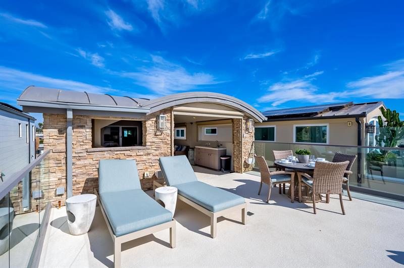 Rooftop patio seating