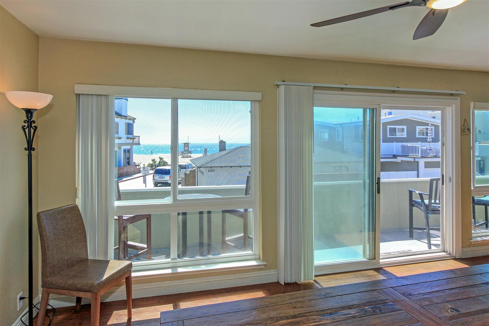 Deck access through slider doors