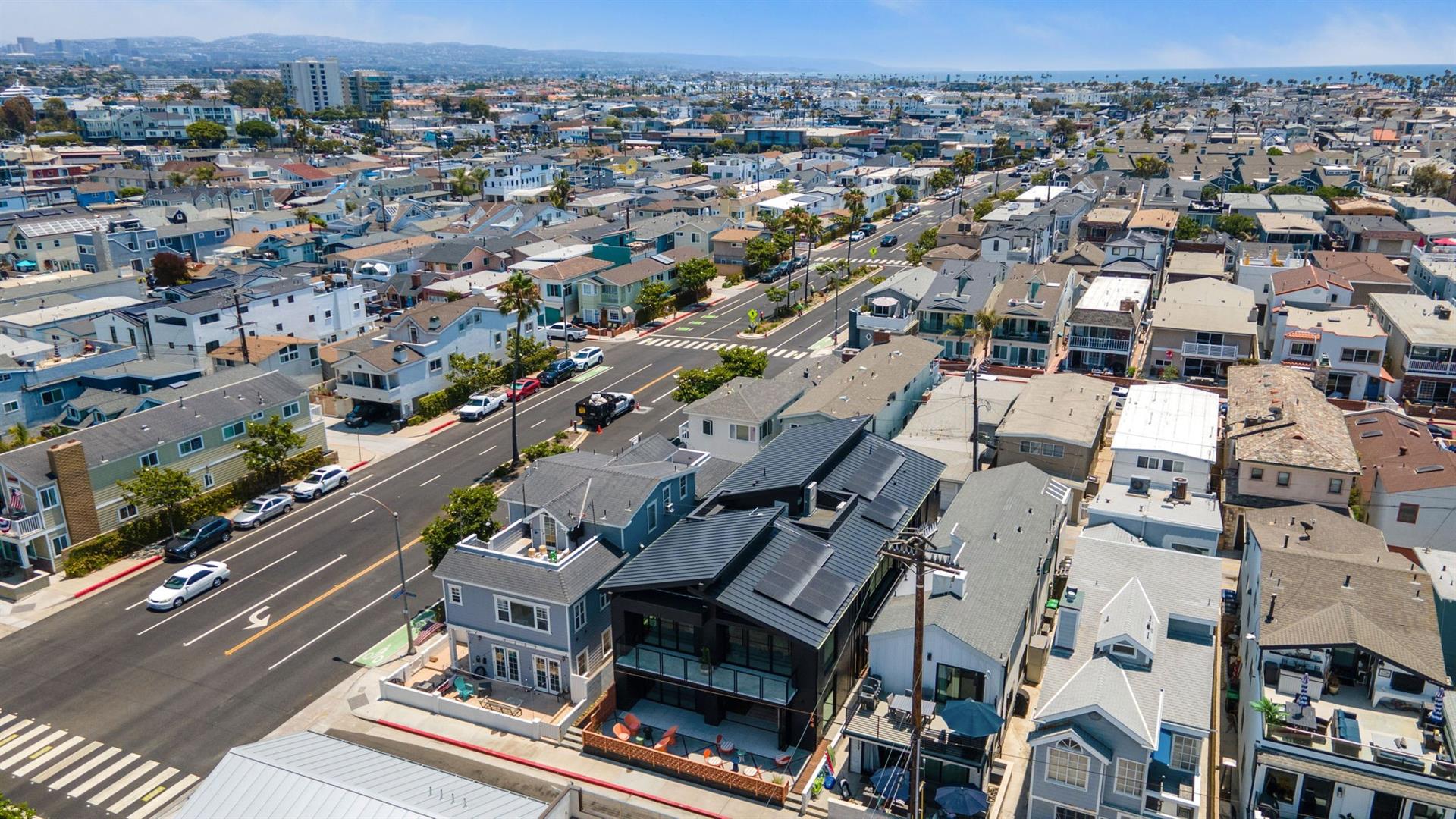 Aerial of front of home