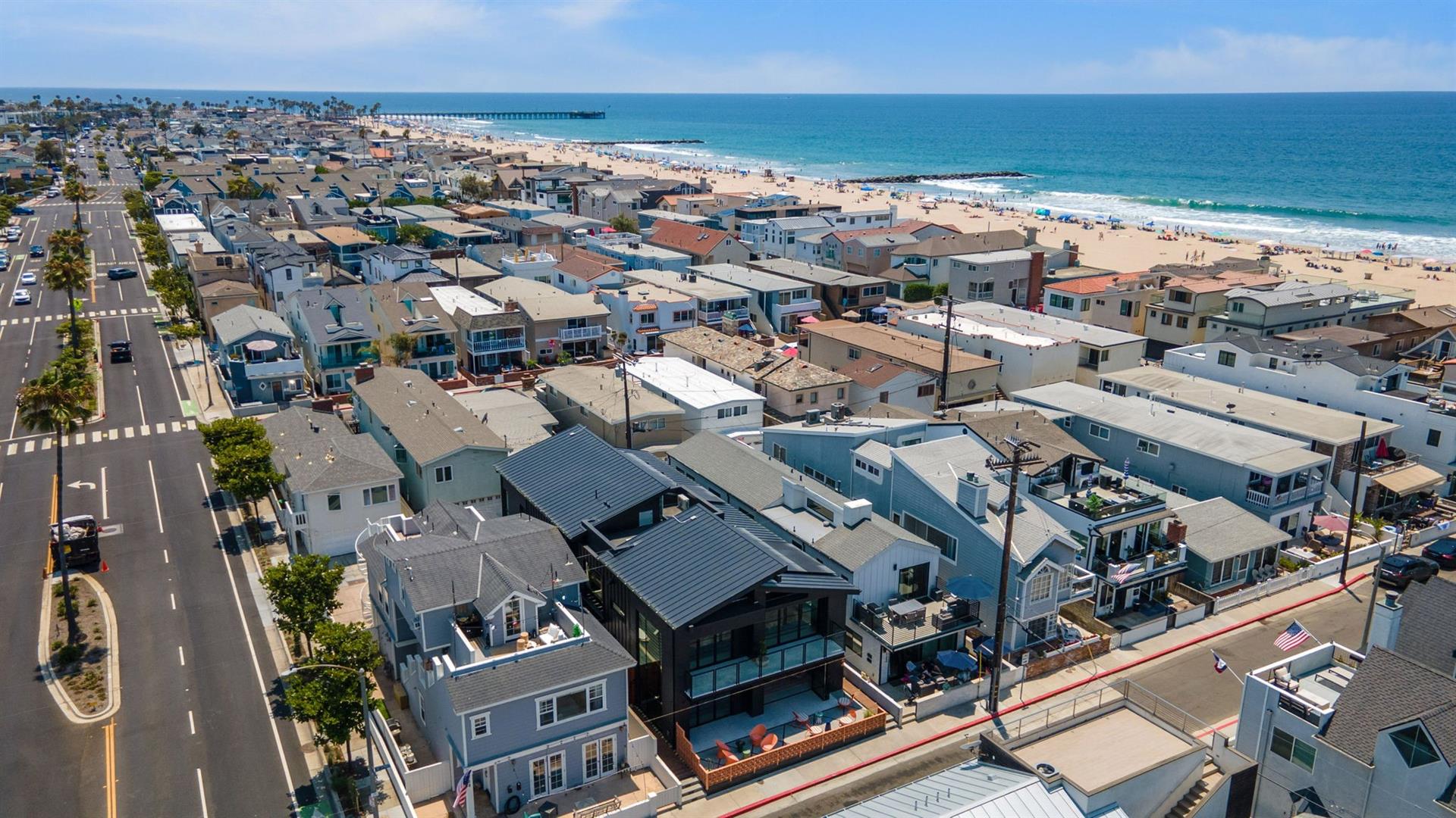 Aerial of front of home