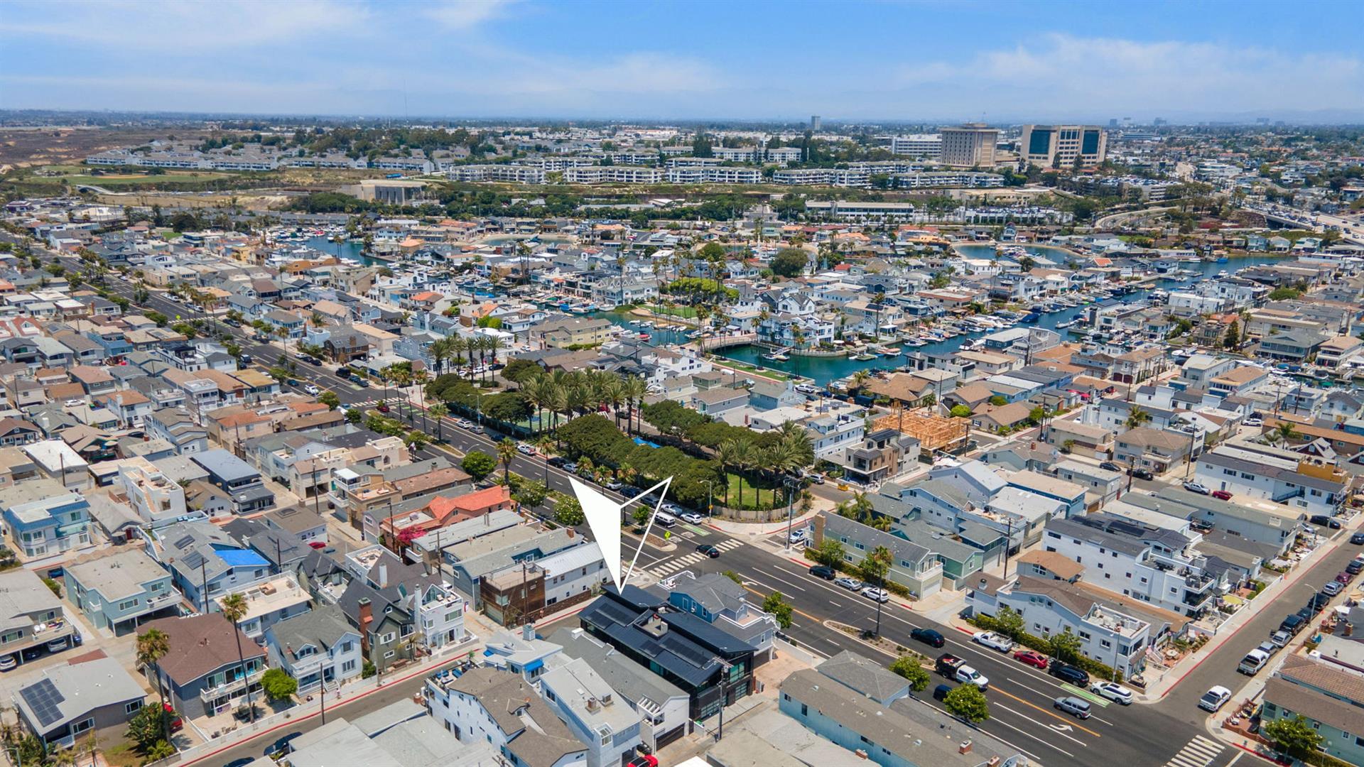 Aerial view of surrounding area