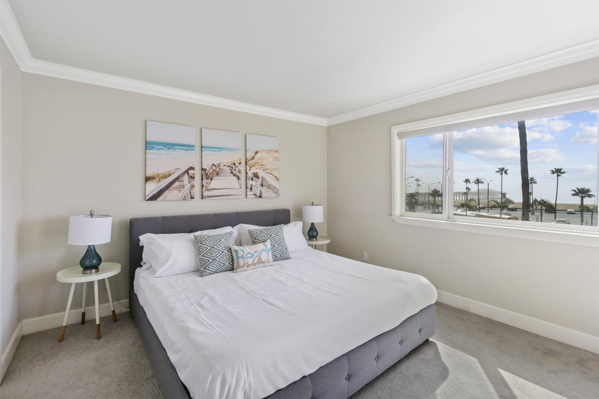 Master bedroom with access to the ocean front balcony