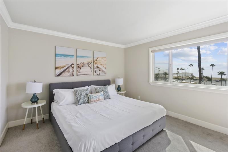 Master bedroom with access to the ocean front balcony